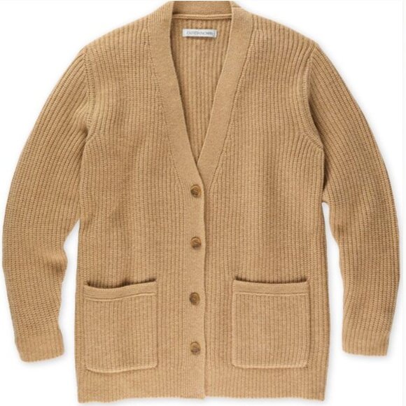 Outerknown Getaway Cardigan Sweater in Tan, Size S - Picture 3 of 9